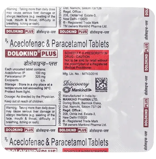 dolokind plus tablet 15's